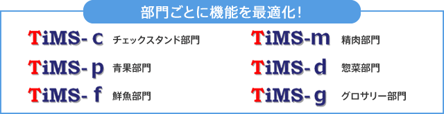 部門ごとに機能を最適化！