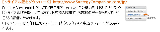 【トライアル版をダウンロード】http://www.StrategyCompanion.com/jp/